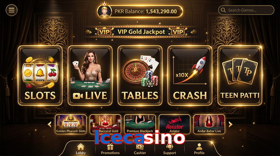 Main screen of Lcecasino casino page for PK players