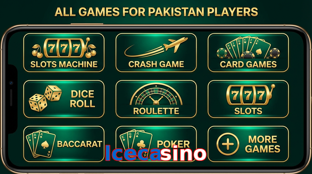 Main screen of Lcecasino games page for PK players